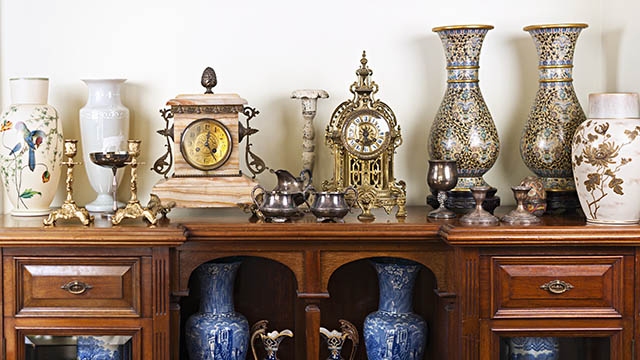 antiques on display